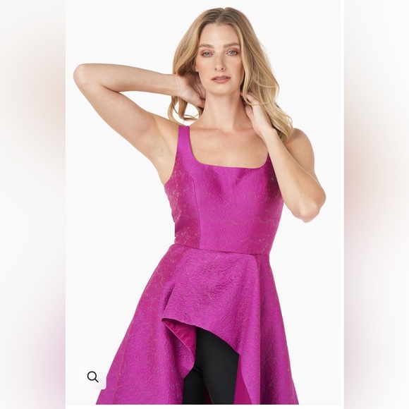 NWT SOLD OUT HTF Kay Unger cerise walk through jumpsuit - Picture 5 of 10